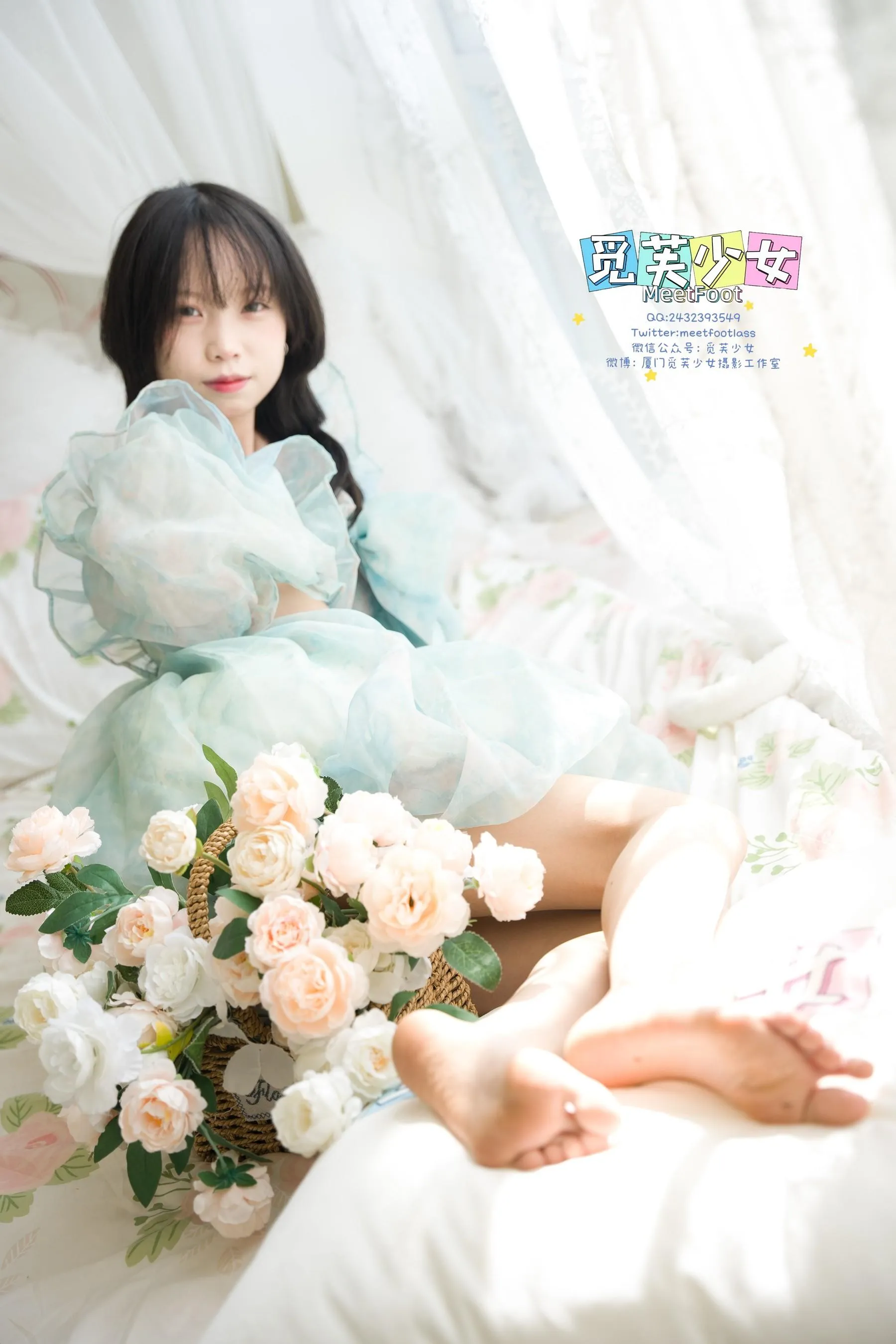 觅芙少女 NO.033 小婉-一袭蓝色纱裙构筑今晚浪漫的梦境-PIC [249P]插图2